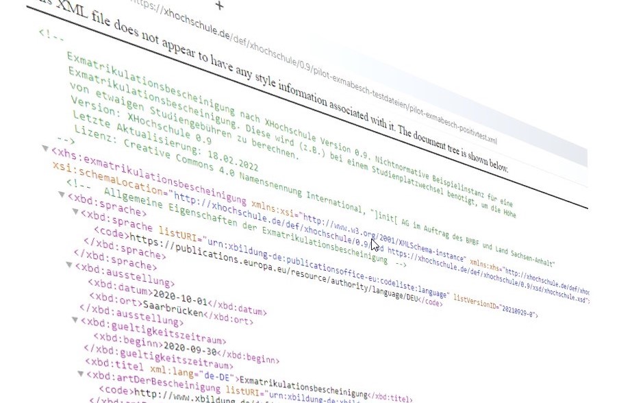 XHochschule XML