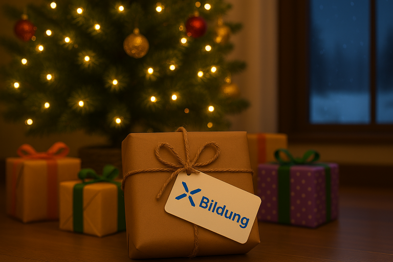 Geschenk für XBildung unterm Weihnachtsbaum